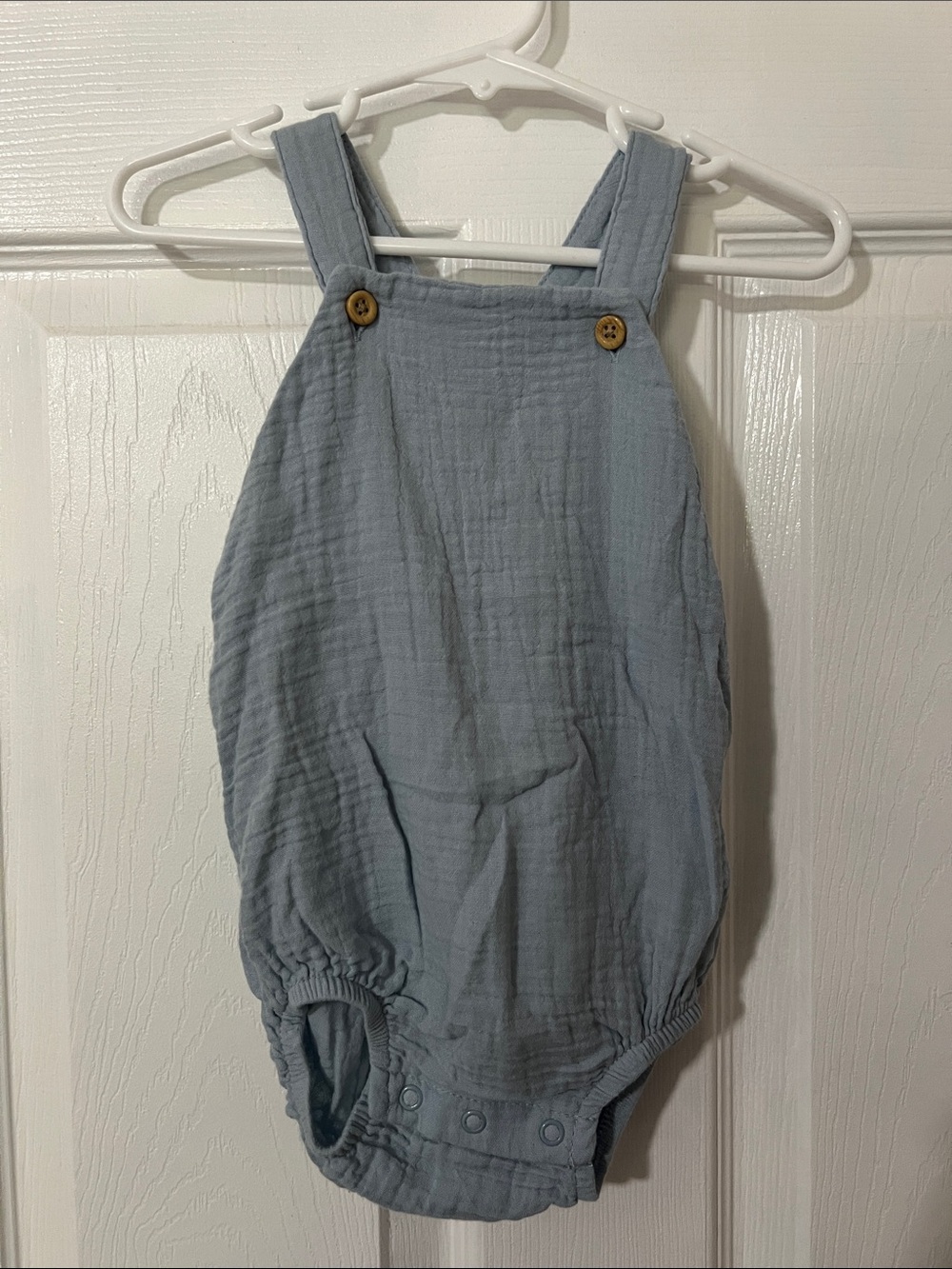 NWT Little Planet by Carters Baby/Toddler Blue Cotton Gauze Romper 12 Months Boy
